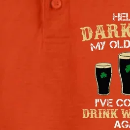 Hello Darkness My Old friend Irish Shamrock Beer Day Dry Zone Grid Performance Polo