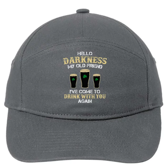 Hello Darkness My Old friend Irish Shamrock Beer Day 7-Panel Snapback Hat