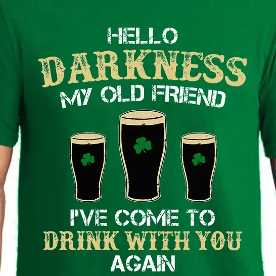 Hello Darkness My Old friend Irish Shamrock Beer Day Pajama Set