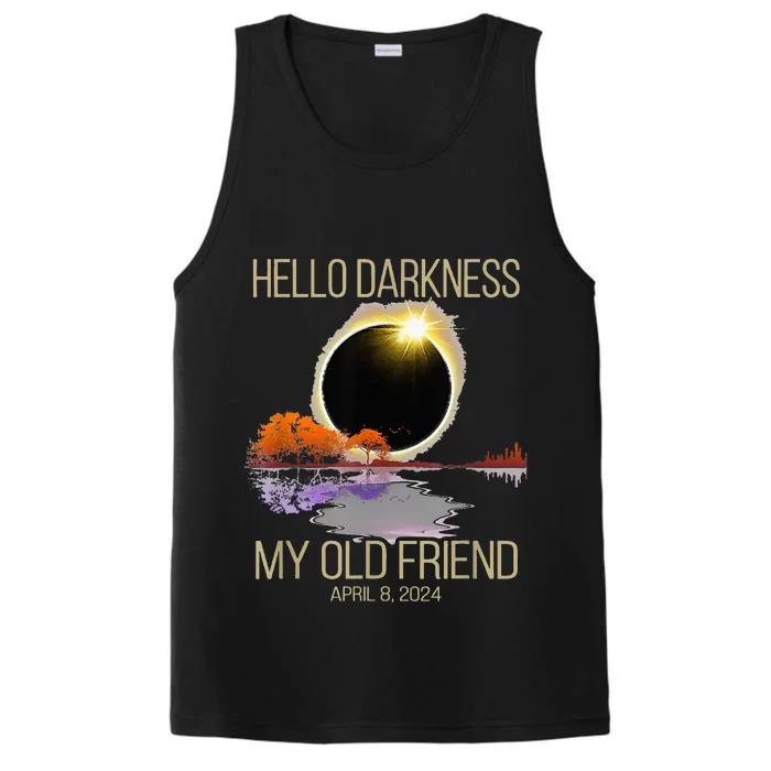 Hello Darkness My Old Friend Solar Eclipse April 08 2024 Performance Tank