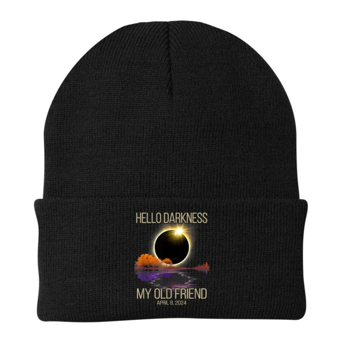 Hello Darkness My Old Friend Solar Eclipse April 08 2024 Knit Cap Winter Beanie