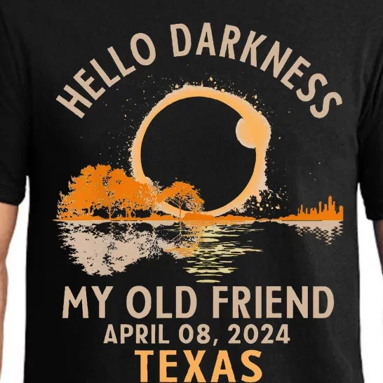 Hello Darkness My Old Friend April 08 2024 Texas Pajama Set