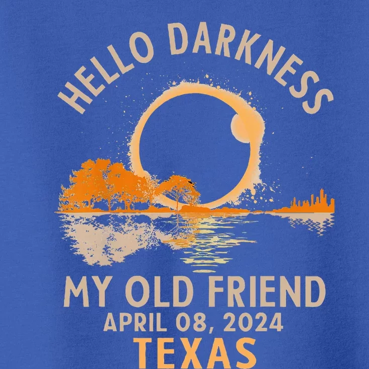 Hello Darkness My Old Friend April 08 2024 Texas Toddler T-Shirt