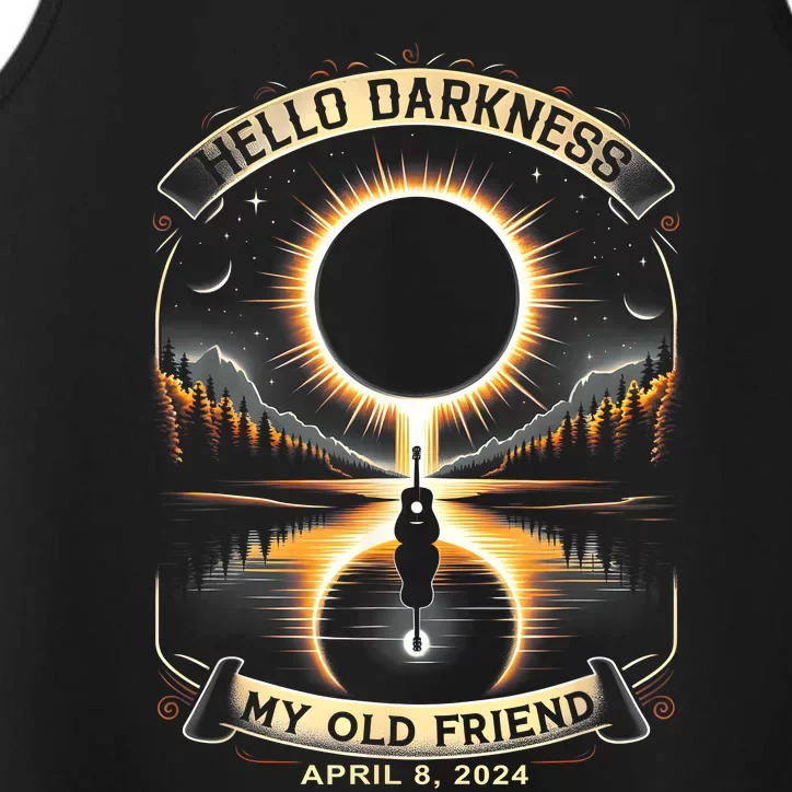 Hello Darkness My Old Friend Solar Eclipse April 8 2024 Performance Tank