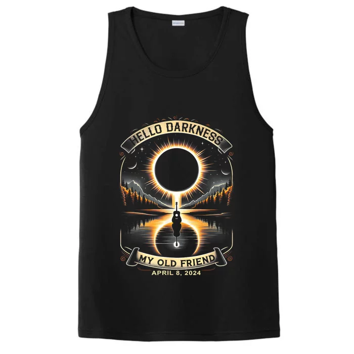 Hello Darkness My Old Friend Solar Eclipse April 8 2024 Performance Tank