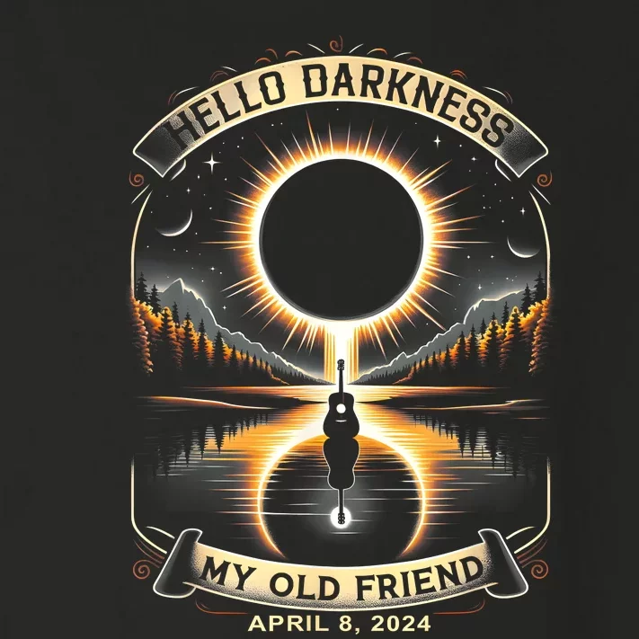 Hello Darkness My Old Friend Solar Eclipse April 8 2024 Toddler Long Sleeve Shirt