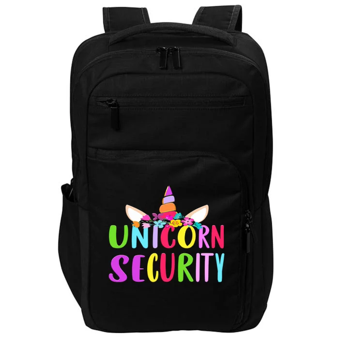 Halloween Dad Mom And Daughter Costume Unicorn Security Cute Gift Impact Tech Backpack