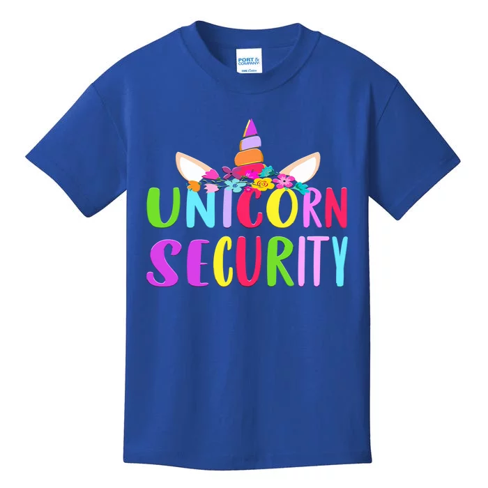 Halloween Dad Mom And Daughter Costume Unicorn Security Cute Gift Kids T-Shirt