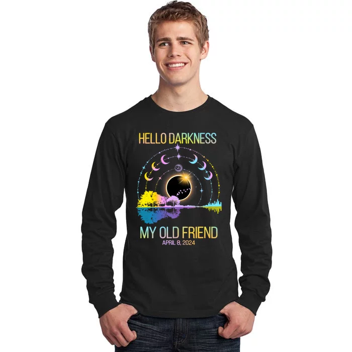 Hello Darkness My Old Friend April 08 Solar Eclipse Tall Long Sleeve T-Shirt