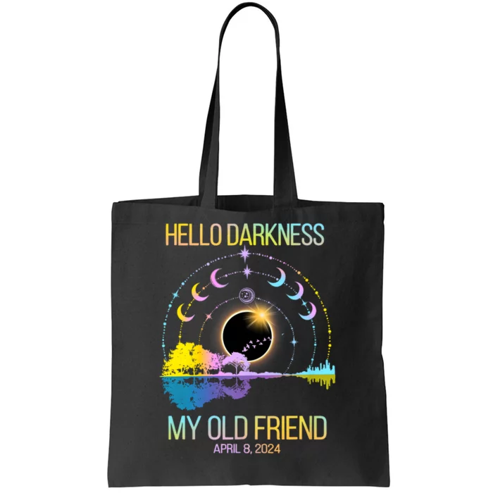 Hello Darkness My Old Friend April 08 Solar Eclipse Tote Bag