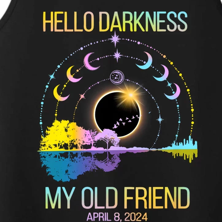 Hello Darkness My Old Friend April 08 Solar Eclipse Performance Tank