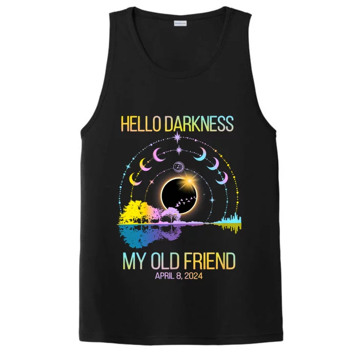 Hello Darkness My Old Friend April 08 Solar Eclipse Performance Tank