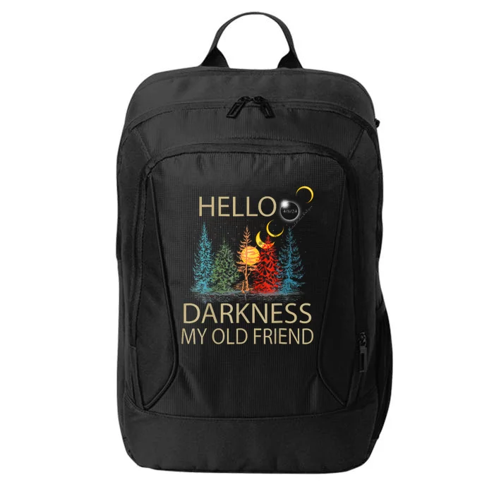 Hello Darkness My Old Friend Solar Eclipse April 08 2024 Trending Now Get It City Backpack