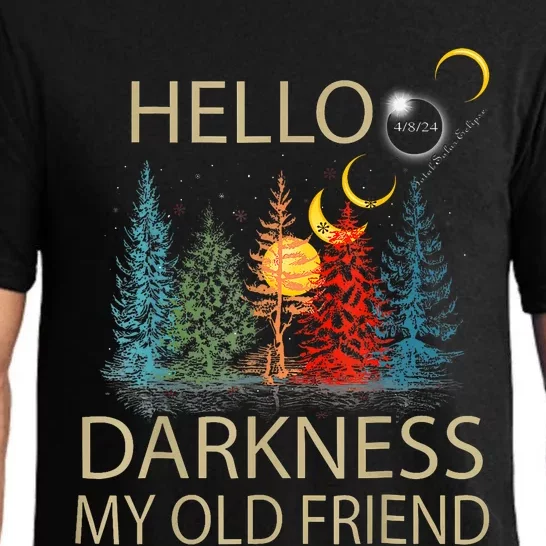 Hello Darkness My Old Friend Solar Eclipse April 08 2024 Trending Now Get It Pajama Set