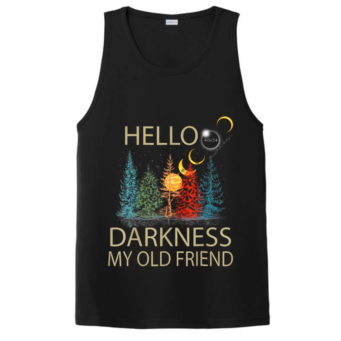 Hello Darkness My Old Friend Solar Eclipse April 08 2024 Trending Now Get It Performance Tank