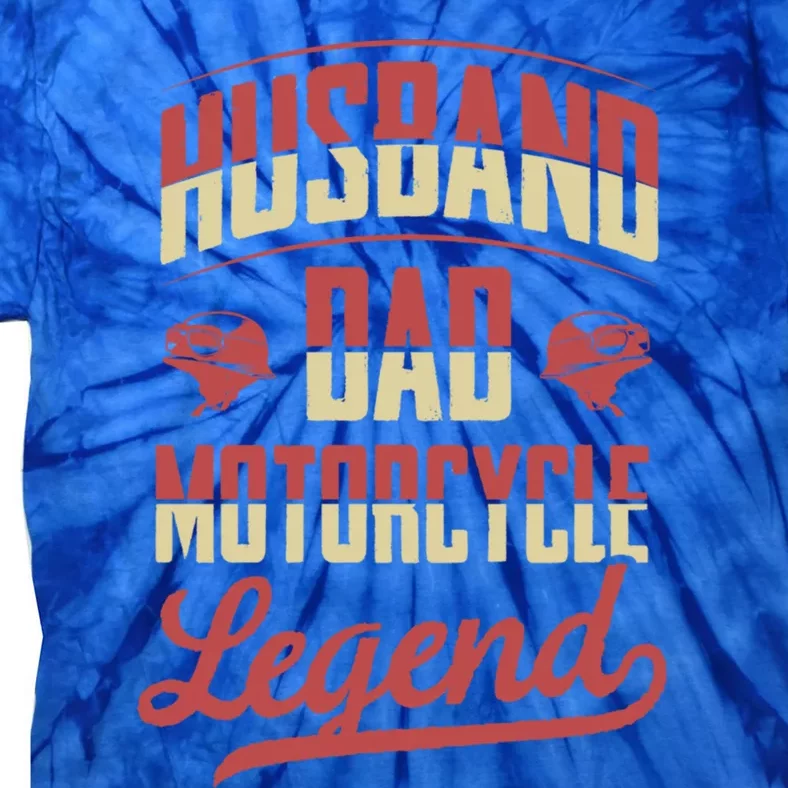 Husband Dad Motorcycle Legend Biker Dad Fathers Day Gift Tie-Dye T-Shirt