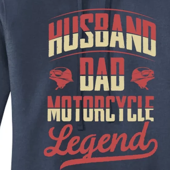 Husband Dad Motorcycle Legend Biker Dad Fathers Day Gift Women's Pullover Hoodie