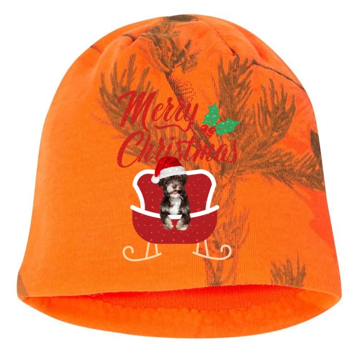 Havanese Dog Merry Christmas Design For The Holiday Season! Kati - Camo Knit Beanie