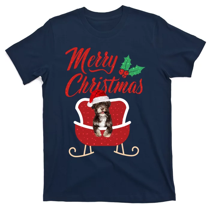 Havanese Dog Merry Christmas Design For The Holiday Season! T-Shirt