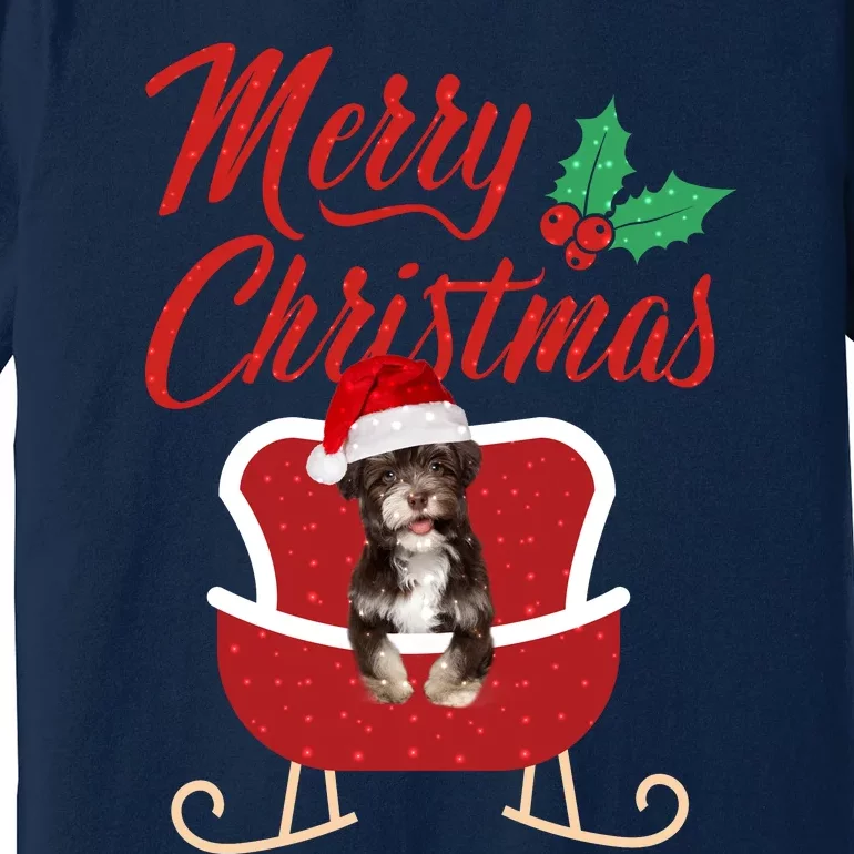 Havanese Dog Merry Christmas Design For The Holiday Season! Premium T-Shirt