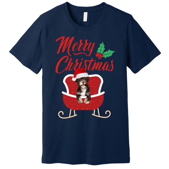 Havanese Dog Merry Christmas Design For The Holiday Season! Premium T-Shirt