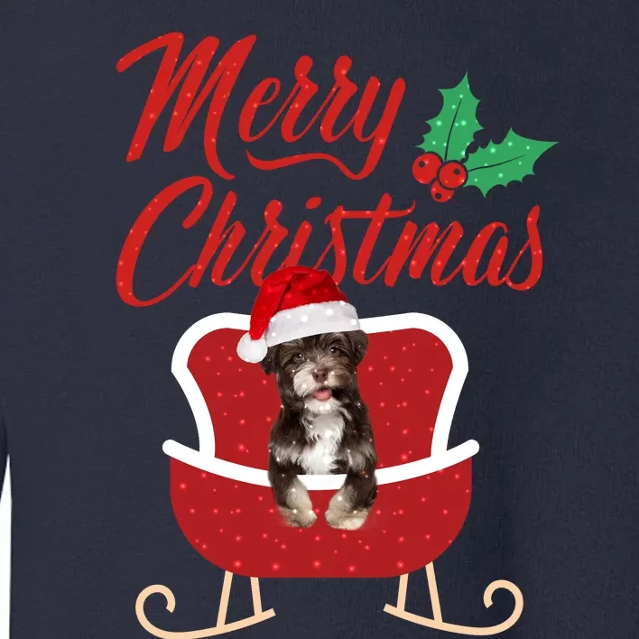 Havanese Dog Merry Christmas Design For The Holiday Season! Toddler Sweatshirt