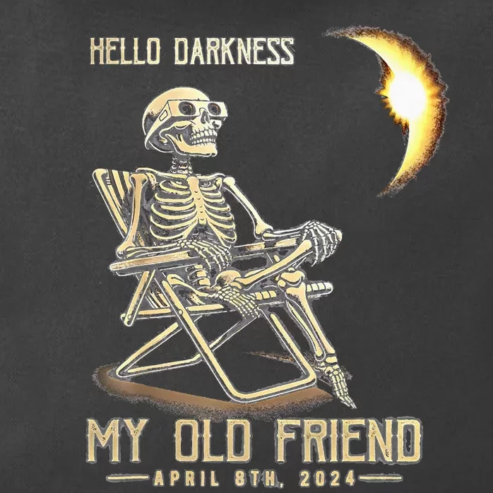 Hello Darkness My Old Friend Solar Eclipse April 08 2024 Zip Tote Bag