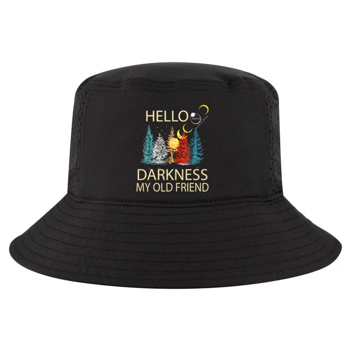 Hello Darkness My Old Friend Solar Eclipse April 08 2024 Cool Comfort Performance Bucket Hat