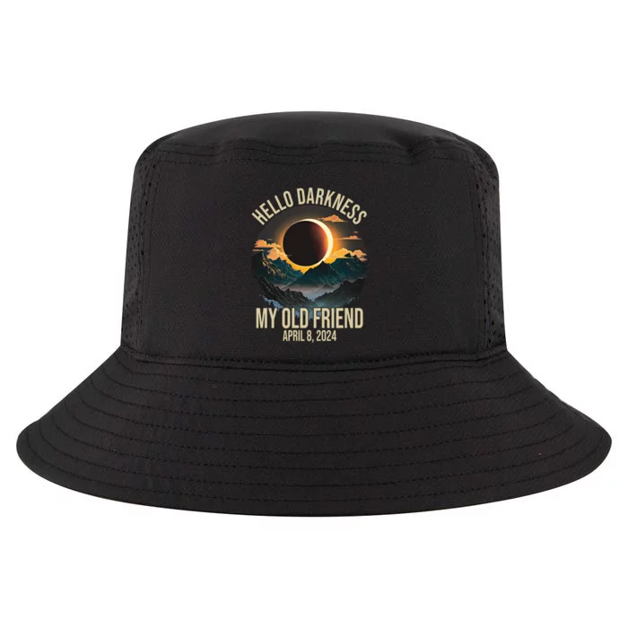 Hello Darkness My Old Friend Solar Eclipse April 08 2024 Cool Comfort Performance Bucket Hat