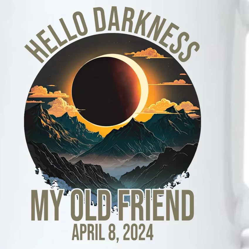 Hello Darkness My Old Friend Solar Eclipse April 08 2024 Black Color Changing Mug