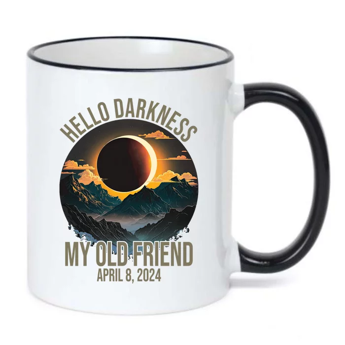 Hello Darkness My Old Friend Solar Eclipse April 08 2024 Black Color Changing Mug