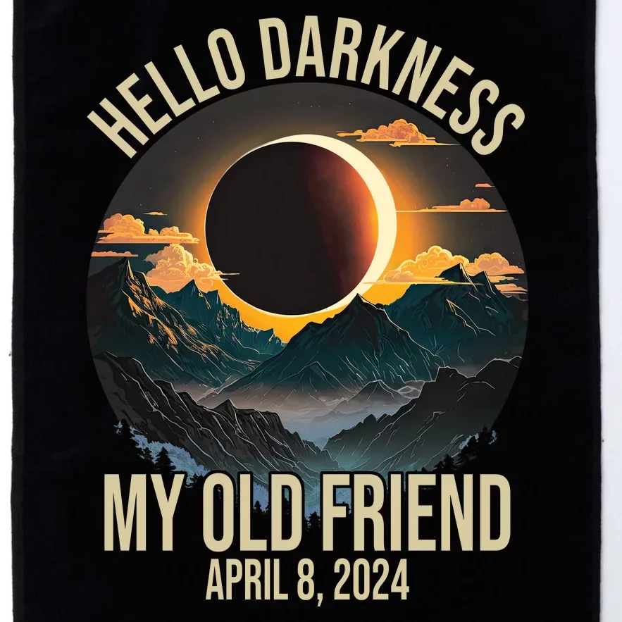 Hello Darkness My Old Friend Solar Eclipse April 08 2024 Platinum Collection Golf Towel