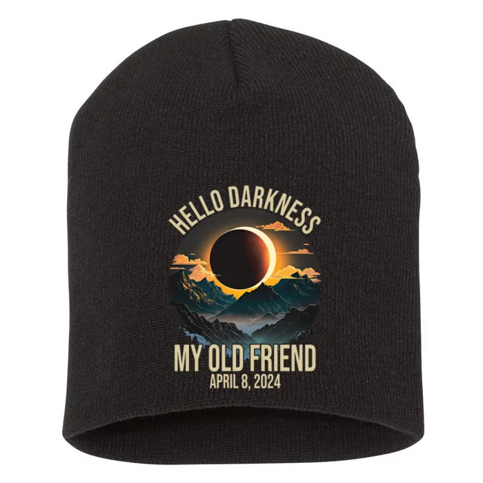 Hello Darkness My Old Friend Solar Eclipse April 08 2024 Short Acrylic Beanie