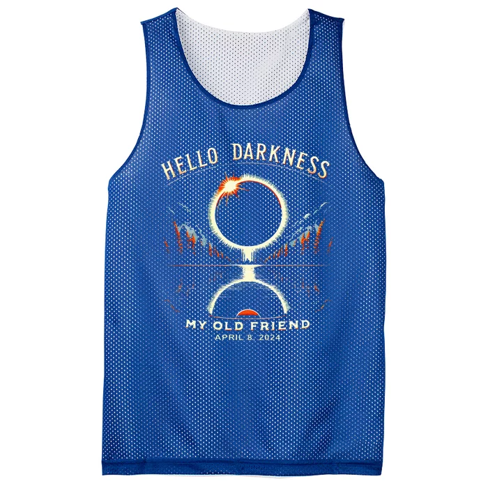 Hello Darkness My Old Friend Mesh Reversible Basketball Jersey Tank