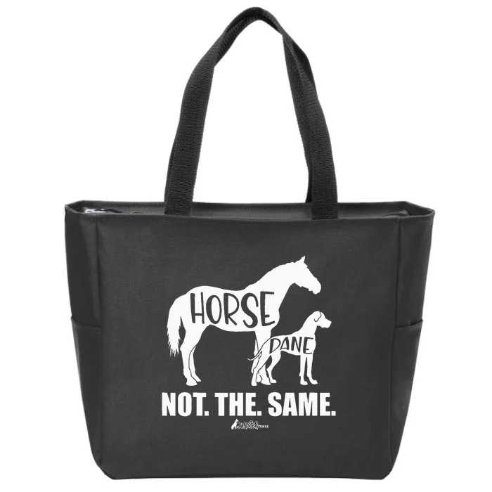 Horse Dane Not The Same Great Dane Funny Dog Lover Zip Tote Bag