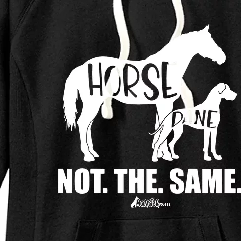 Horse Dane Not The Same Great Dane Funny Dog Lover Women's Fleece Hoodie