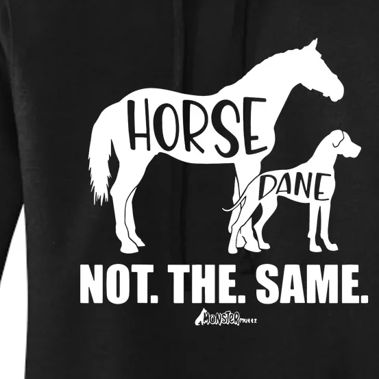 Horse Dane Not The Same Great Dane Funny Dog Lover Women's Pullover Hoodie