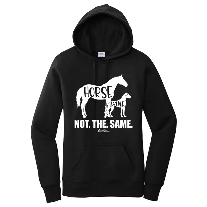 Horse Dane Not The Same Great Dane Funny Dog Lover Women's Pullover Hoodie