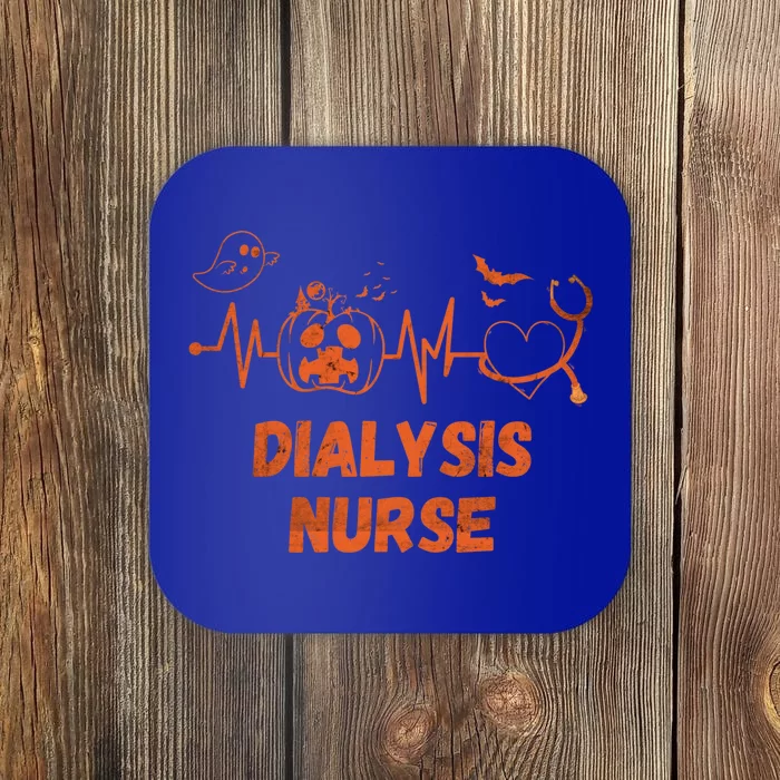 Halloween Dialysis Nurse Stethoscope Heartbeat Nursing Gift Coaster