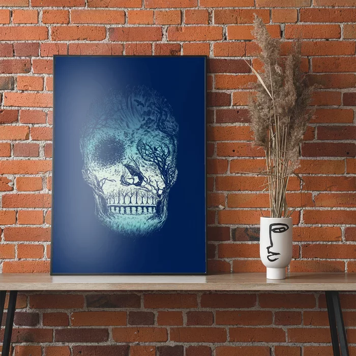 Halloween Dark Nature Forest Skull Poster