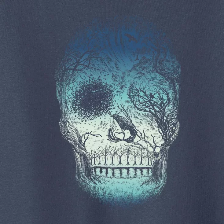 Halloween Dark Nature Forest Skull Toddler T-Shirt