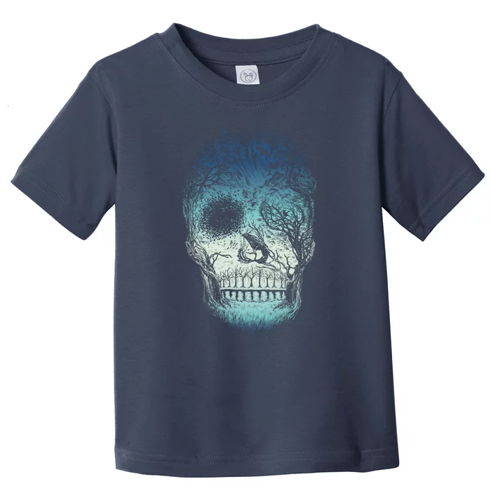 Halloween Dark Nature Forest Skull Toddler T-Shirt