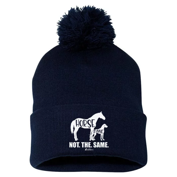 Horse Dane Not The Same Great Dane Funny Dog Lover Pom Pom 12in Knit Beanie