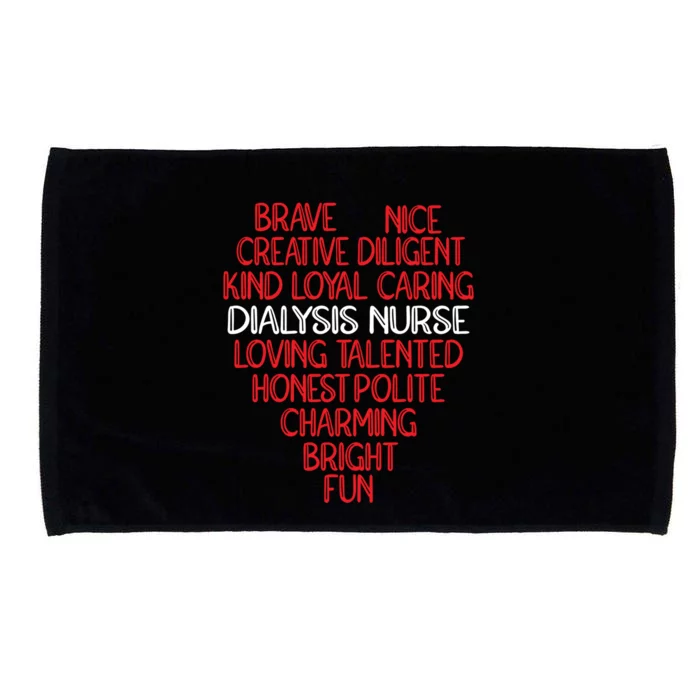 Heart Dialysis Nurse Gift Microfiber Hand Towel