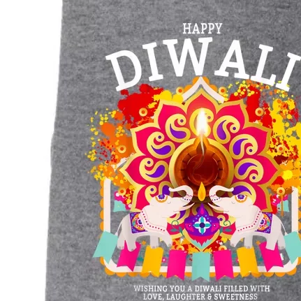 Happy Diwali Outfit Idea For Kids & Hindu Festival Diwali Doggie 3-End Fleece Hoodie