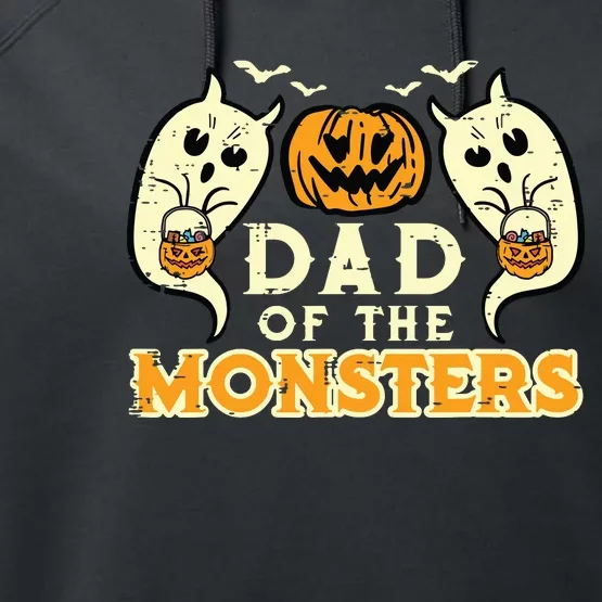 Halloween Dad Of Monsters Funny Family Costume Papa Daddy Performance Fleece Hoodie