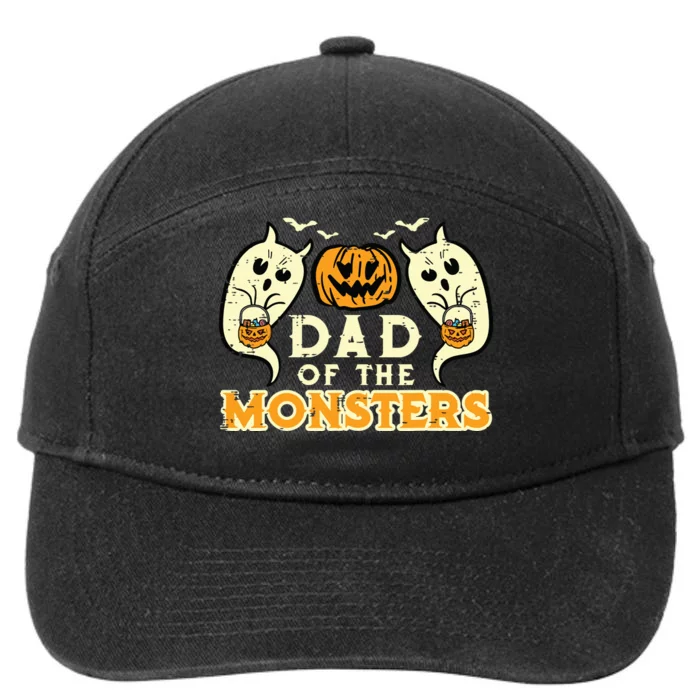 Halloween Dad Of Monsters Funny Family Costume Papa Daddy 7-Panel Snapback Hat