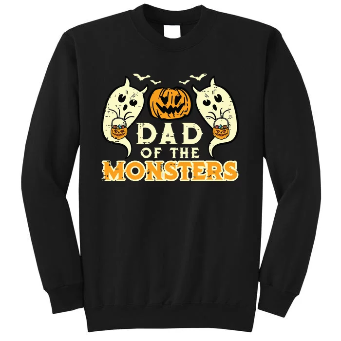 Halloween Dad Of Monsters Funny Family Costume Papa Daddy Tall Sweatshirt