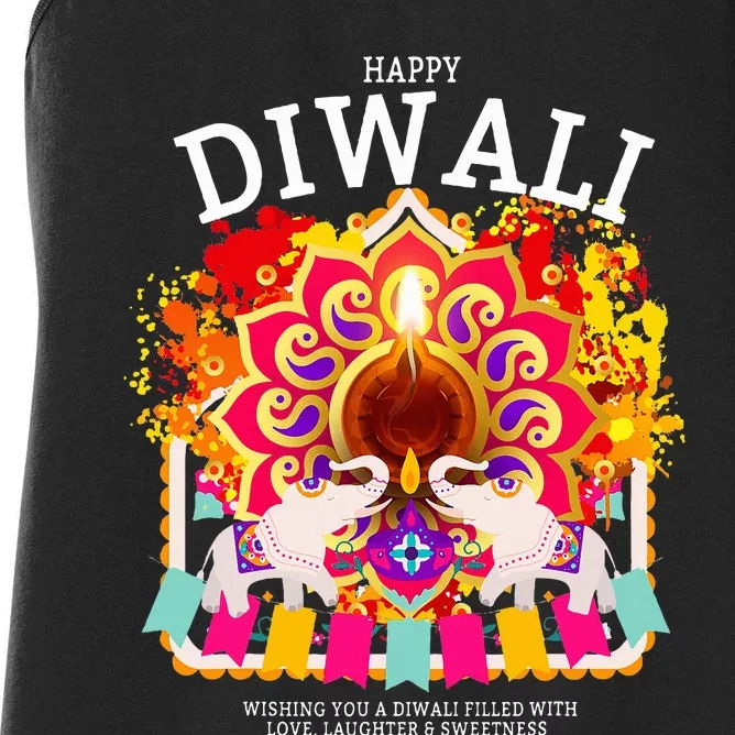 Happy Diwali Outfit Idea & Hindu Festival Diwali Women's Racerback Tank