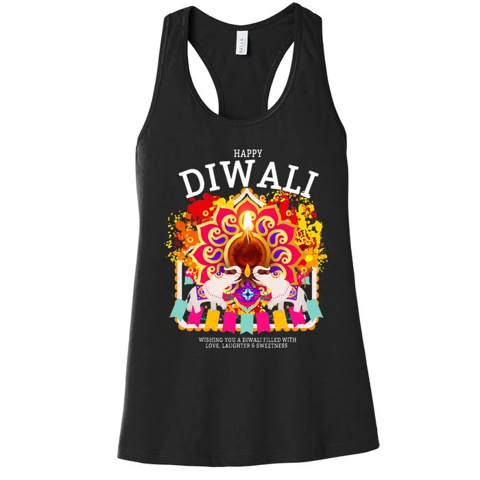 Happy Diwali Outfit Idea & Hindu Festival Diwali Women's Racerback Tank